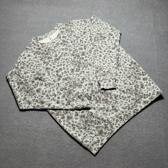 Athleta Tops - Athleta Studio Street Splatter Fleece Sweatshirt Womans Leopard Size‎ Small